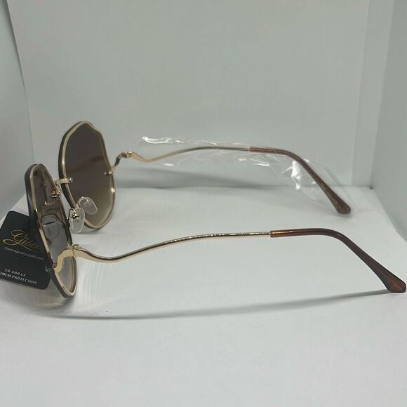 Giselle Round Metal Sunglasses - Picture 2 of 3